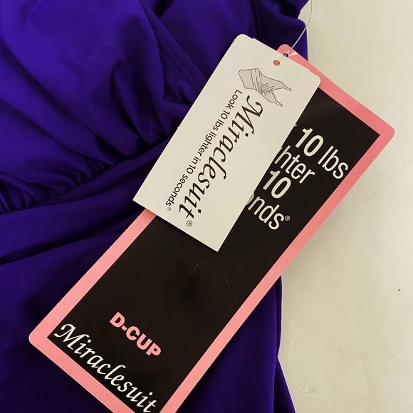 Miraclesuit Oceanus Purple Bathing Suit - Picture 4 of 8